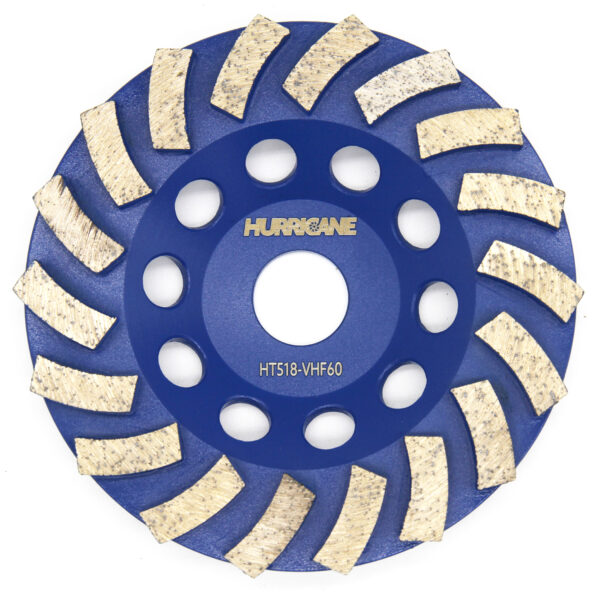 5 Inch 12 Tornado Segments 30 Grit Cup Wheels | Very Hard Floor - Image 2