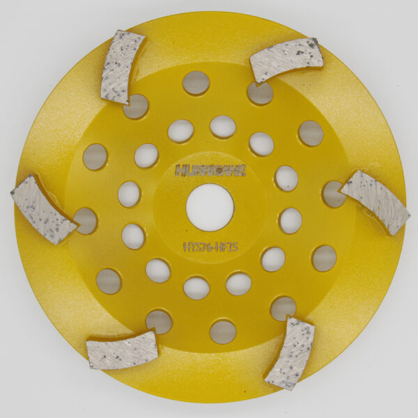 7 Inch 6 Tornado Small Segments 25 Grit Cup Wheels | Hard Floor