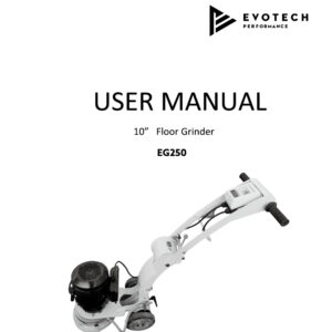 Evotech EG250 User Manual front cover