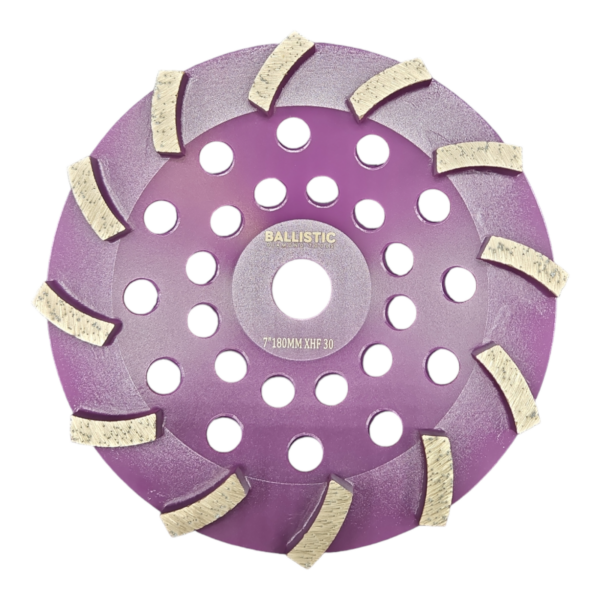 7inch 180mm 12 SEGMENTS Ultra PRO Cup Wheel | Extreme HARD Floor 30 - 60 -120 GRIT - Image 2