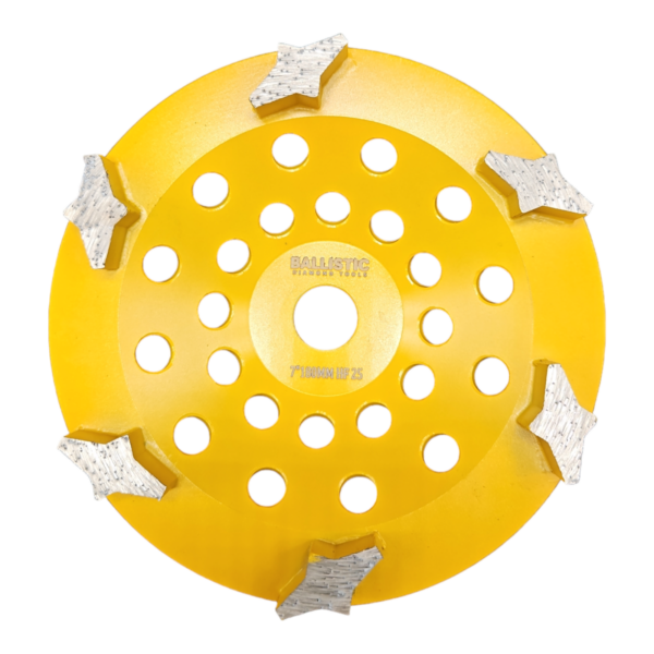 7 Inch 180mm l LARGE STAR 25GRIT 3 SEGMENTS | Aggressive