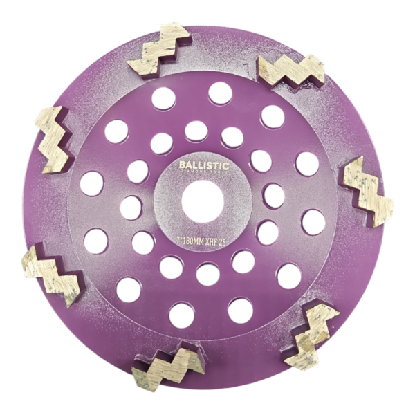 7 Inch 7 SEGMENT NSTEP Grit Cup Wheels | Extreme Hard Floor