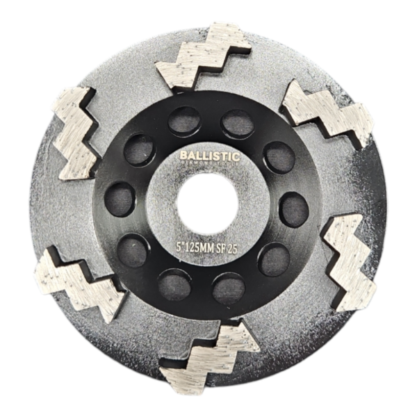 5 Inch 125mm 6 Saw Segments 25 Grit Cup Wheels | SOFT Floor