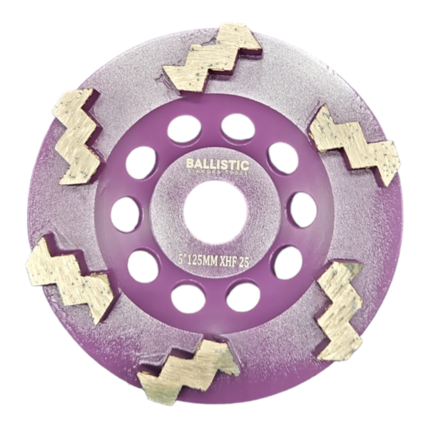 5 Inch 125mm 6 Saw Segments 25 Grit Cup Wheels | EXTREME Hard Floor