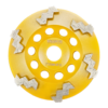 5 Inch 125mm 6 Saw Segments 25 Grit Cup Wheels | HARD Floor