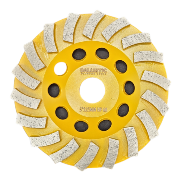 5 Inch 125mm 6 Saw Segments 25 Grit Cup Wheels | HARD Floor - Image 2